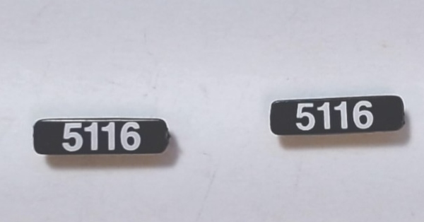 NUMBER BOARD / FRONT / 1 PAIR / PREMIER AC6000 / KCS #5116