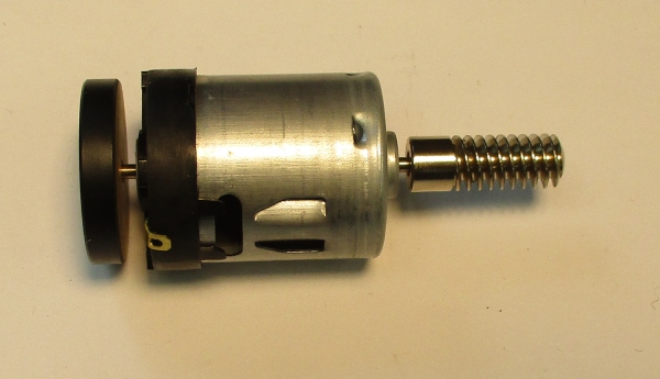 DC MOTOR / RS365SH / MD107-M36 / F/W 27mm D x 5mm THICK / WORM LENGTH 26.72mm TO 27.19mm / BLACK / PS 2 & PS 3