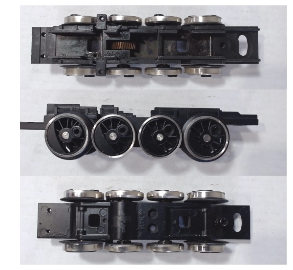 DRIVE BLOCK / 4-AXLE / REAR / USE MOTOR WITH MS001-M32 WORM / USE BI-1200002 MOTOR MOUNT / RAILKING USRA 2-8-8-2