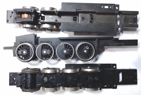 DRIVE BLOCK / 4-AXLE / 3-RAIL / FRONT / NICKEL RIMS / PS 1 / PREMIER CAB FORWARD 4-8-8-2