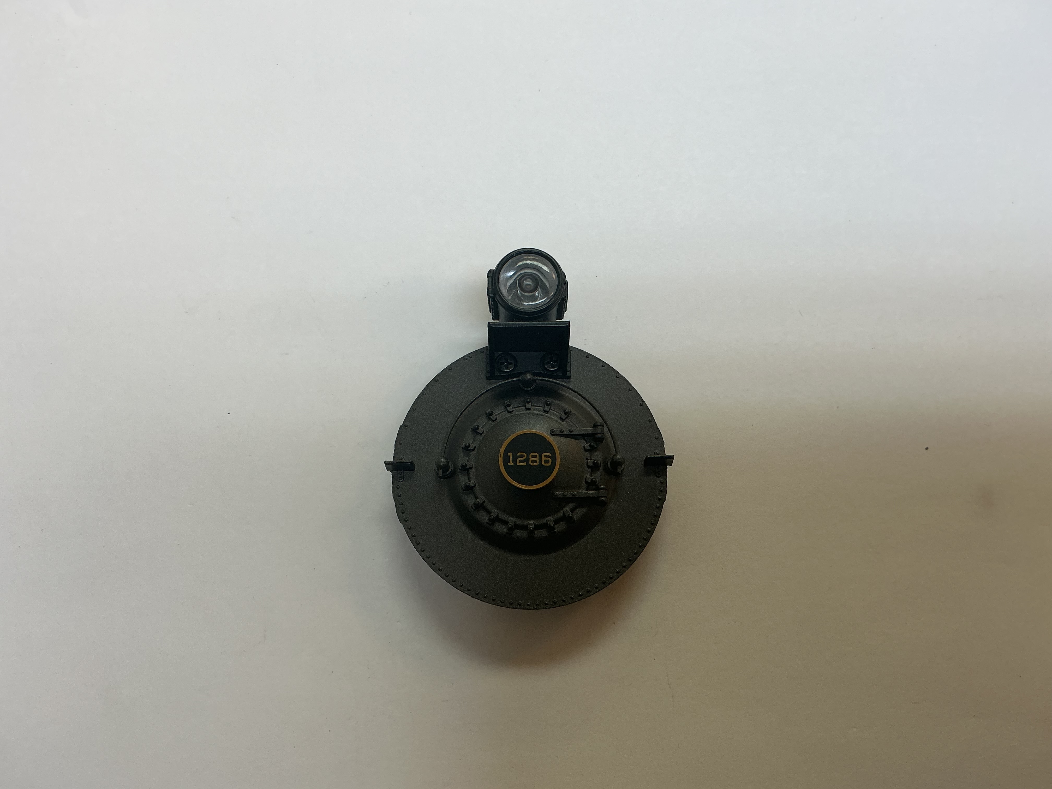 BOILER FRONT / COMPLETE / W/HEADLIGHT / NUMBER BOARDS / NUMBER PLATE / #1286 / PREMIER L-1 MIKADO 2-8-2