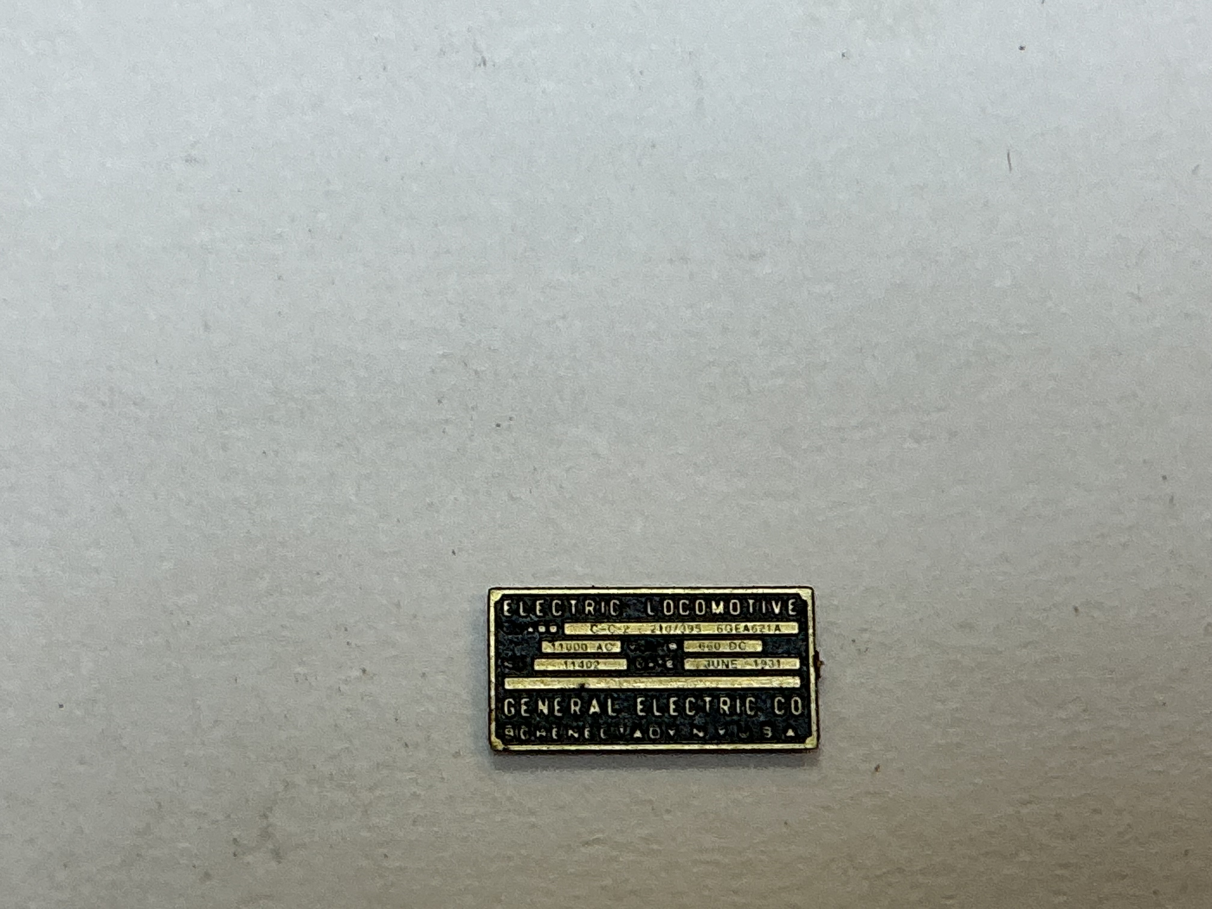 BUILDER PLATE / GENERAL ELECTRIC / #6744 / PREMIER EP-3