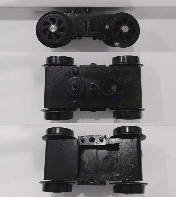 4-WHEEL TRUCK / NON-POWERED / SPOKED WHEELS / BLACK / RAILKING BRILL TROLLEY