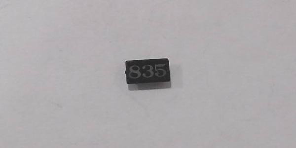 NUMBER BOARD / LH & RH / FOR HEADLIGHT HOUSING / #835 / PREMIER P-47 PACIFIC 4-6-2