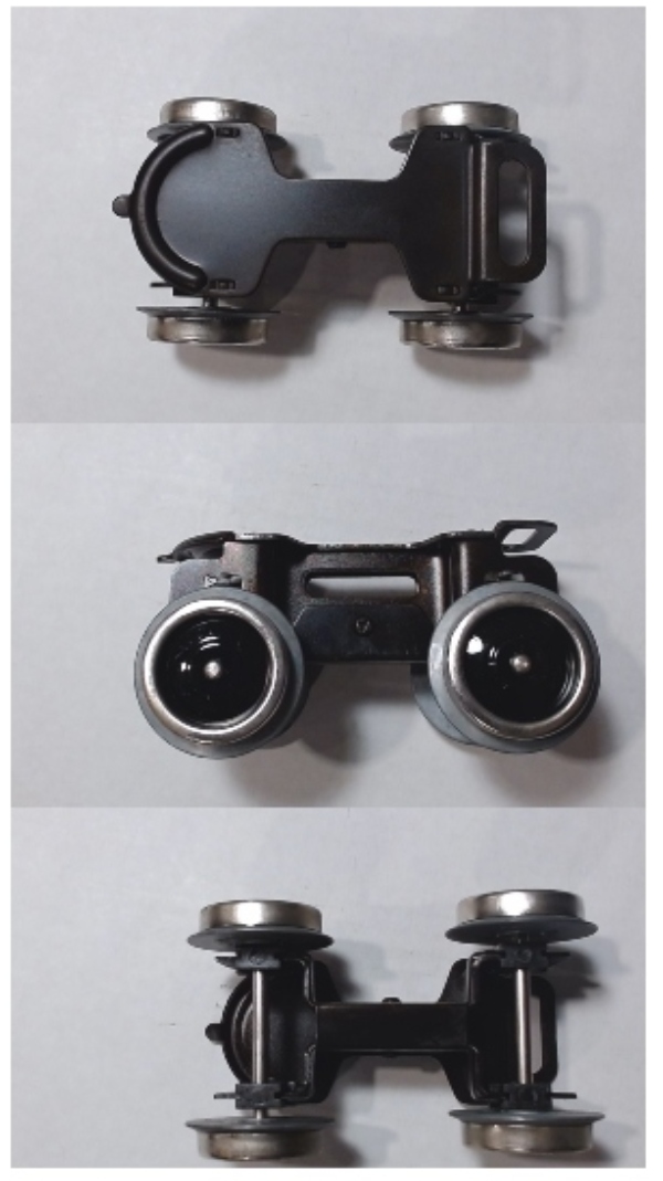 4-WHEEL TRUCK / PILOT & TRAILING / BLACK FRAME / BLACK SOLID CENTERS / 400E