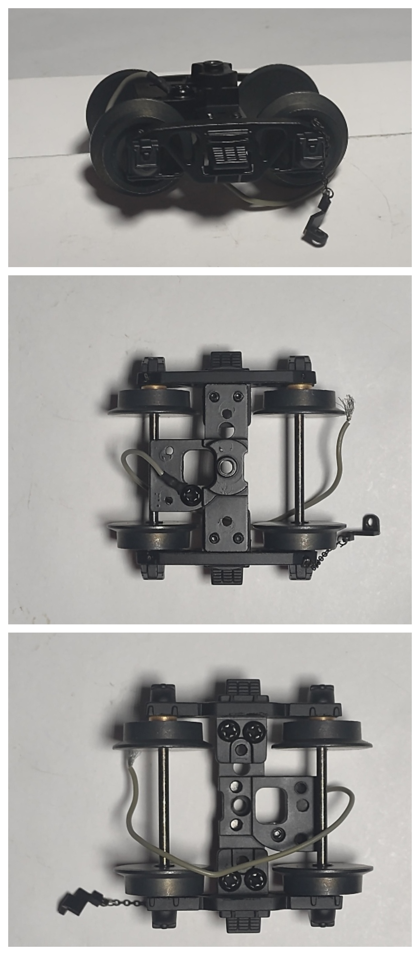 TENDER TRUCK / 4-WHEEL / FRONT / W/GROUND WIRE / BLACK / PREMIER H-10 2-8-0