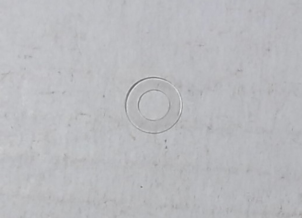 WASHER / PLASTIC / 9mm O.D. x 5mm I.D. x 0.2mm THICK