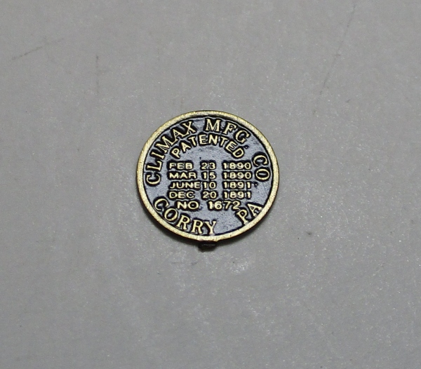 BUILDER PLATE / CLIMAX MFG / #1672 / PREMIER CLIMAX