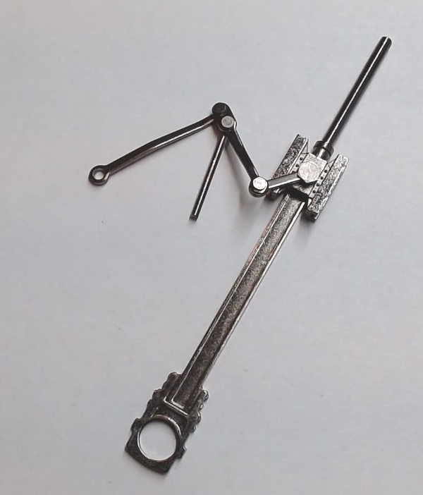 MAIN ROD & CROSSHEAD ASSEMBLY / LH OR RH / BLACKENED NICKEL / PREMIER 0-8-0