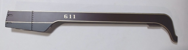 BOILER SKIRT / BLACK & DARK RED #611 / RH / BANTAM N&W J 4-8-4