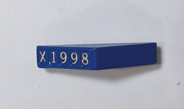 NUMBER BOARD / LH / BLUE / #X1998 / NABISCO / RAILKING GS-4 4-8-4
