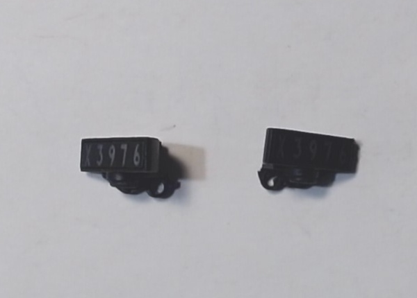 NUMBER BOARD HOUSING / BLACK / PAIR (LH & RH) / UP #X3976 / LIGHTED / PS 2 & 3 / PREMIER CHALLENGER 4-6-6-4