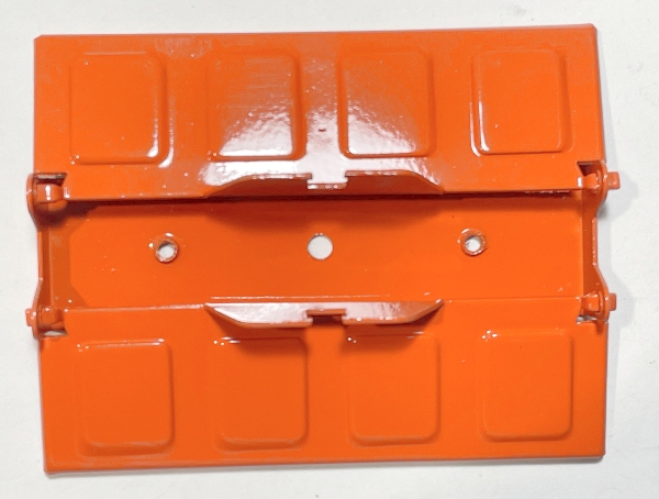 HOPPER DOOR ASSEMBLY / STAMPED / ORANGE / TINPLATE STANDARD GAUGE 216 HOPPER