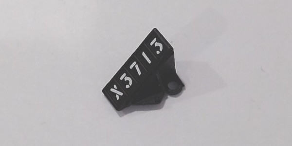 NUMBER BOARD HOUSING / BLACK / RH / UP #X3713 / UNLIGHTED / PREMIER CHALLENGER 4-6-6-4