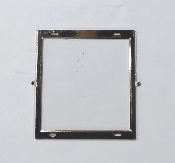 REAR WALL WINDOW INSERT / W/CLEAR LENS / BRASS / TINPLATE STANDARD GAUGE STATE CAR SOLARIUM & OBSERVATION 