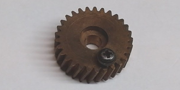 GEAR / HELICAL / 22.25mm O.D. x 6.1mm THICK / SMOKE LEVER ACTUATOR PUFFER UNIT / RAILKING DREYFUS HUDSON 4-6-4