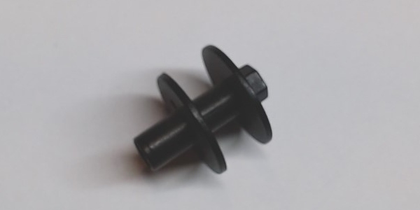 PULLEY / SINGLE / LARGE / BLACK / RAILKING CRANE CAR