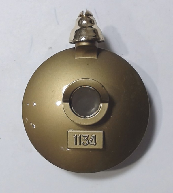 BOILER FRONT / COMPLETE / W/BELL / HEADLIGHT LENS / LIGHT GOLD / TINPLATE STANDARD GAUGE IVES 1134 & DORFAN 1134