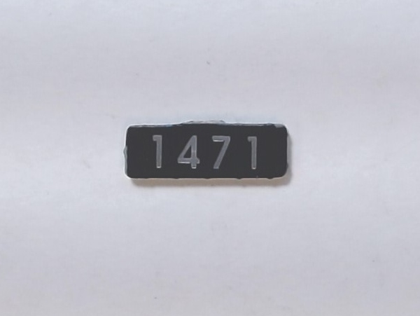 NUMBER BOARD / FRONT / PREMIER F-7A / UP #1471