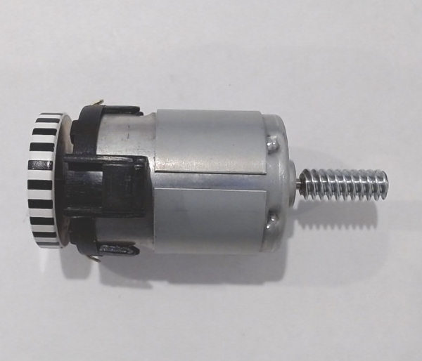 DC MOTOR / RS385PH / MS001-M32 / F/W 27mm D x 5mm THICK / WORM LENGTH 21.34mm / BLACK /image incorrect