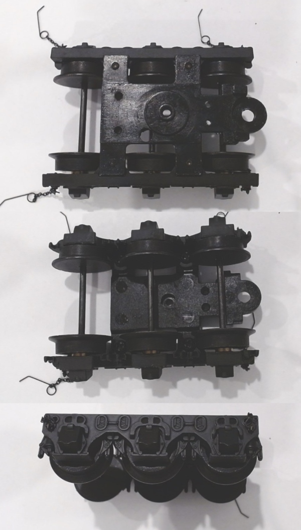 TENDER TRUCK / 6-WHEEL / BLACK / REAR / W/CHAINS / PREMIER PACIFIC 4-6-2