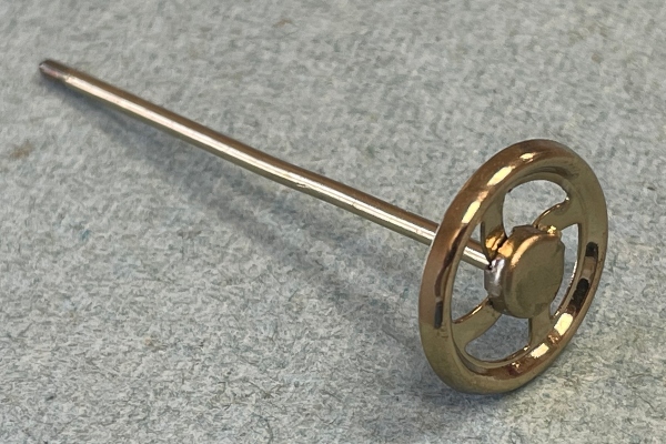 BRAKE WHEEL ASSEMBLY W/CAP & SHAFT / BRASS / STANDARD GAUGE 211 / 212 / 215 / 220 / 511