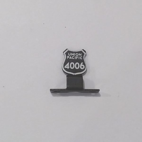 NAME PLATE / PILOT MOUNT / UP #4006 / PS 2 & 3 / PREMIER BIG BOY 4-8-8-4 