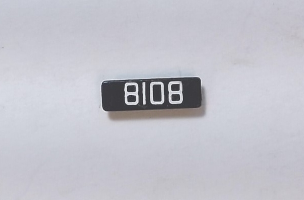 NUMBER BOARD / LF OR RR / PREMIER U25B / CHESSIE #8108