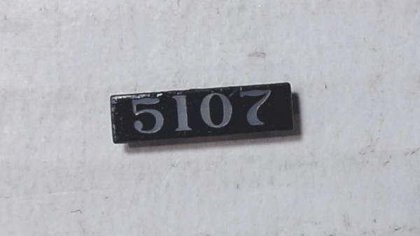 LENS / NUMBER BOARD / LH & RH / NP #5107 / PREMIER Z-6 CHALLENGER 4-6-6-4 