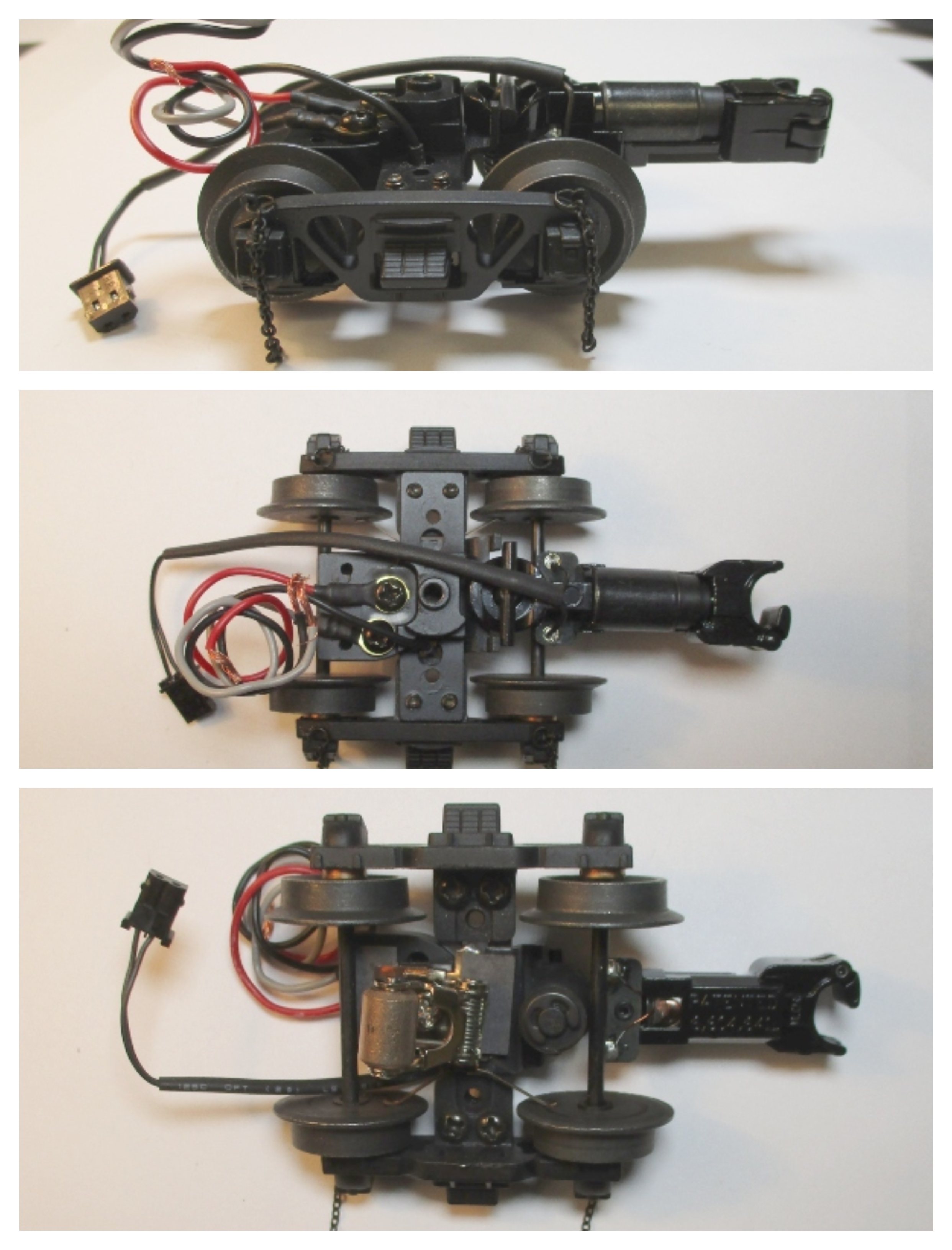 TENDER TRUCK / 4-WHEEL / W/PICK UP & AXLE CONTACT / W/PROTO-COUPLER / BLACK / REAR / PREMIER 0-6-0 SWITCHER