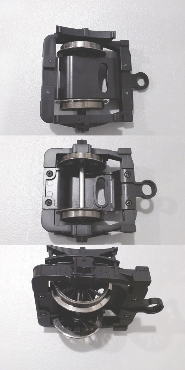 2-WHEEL TRAILING TRUCK / BLACK / RAILKING ONE GAUGE TRIPLEX 2-8-8-8-2