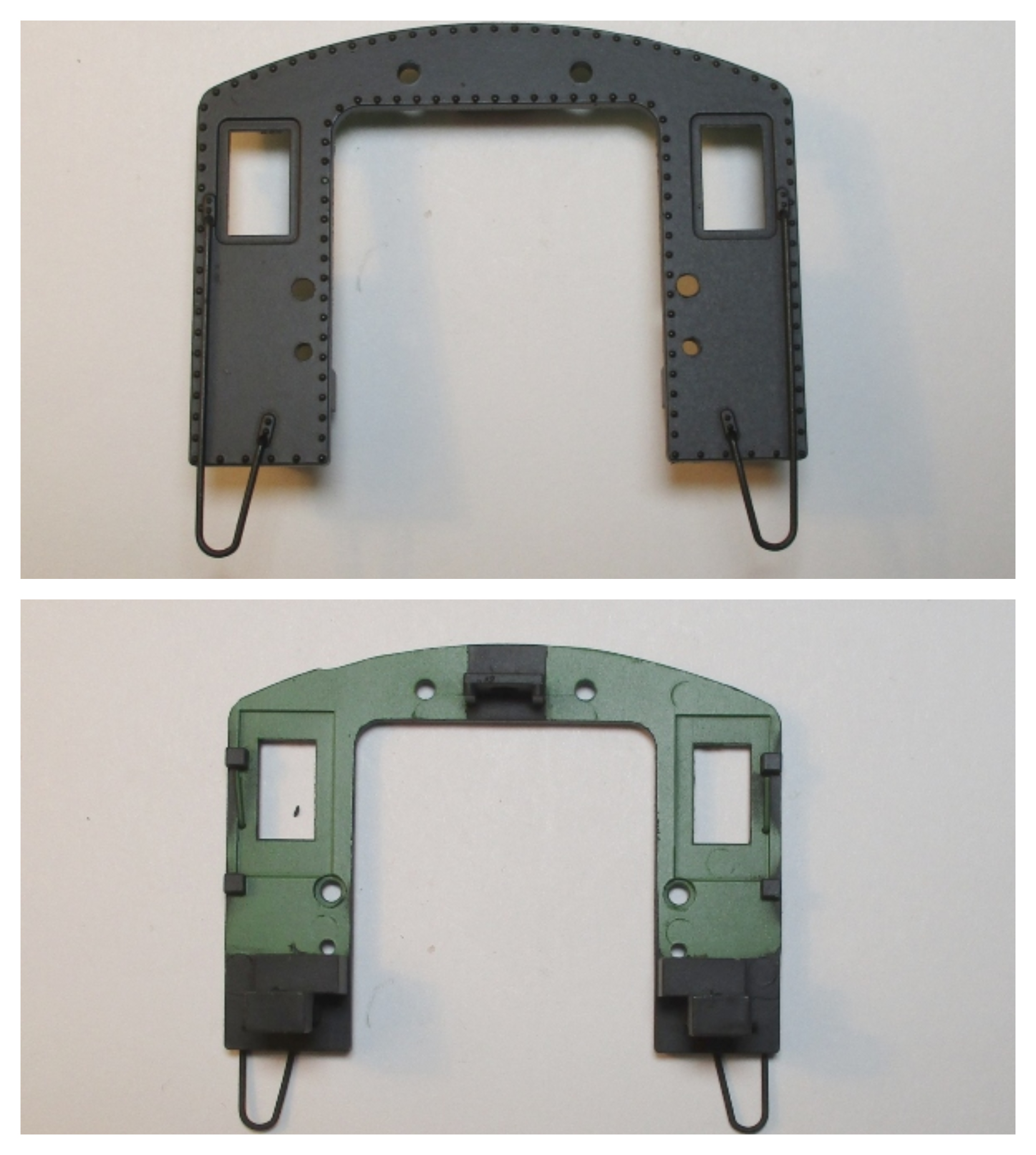 CAB REAR WALL / W/O FIGURES / W/O CURTAINS / BLACK / PREMIER 0-6-0 SWITCHER