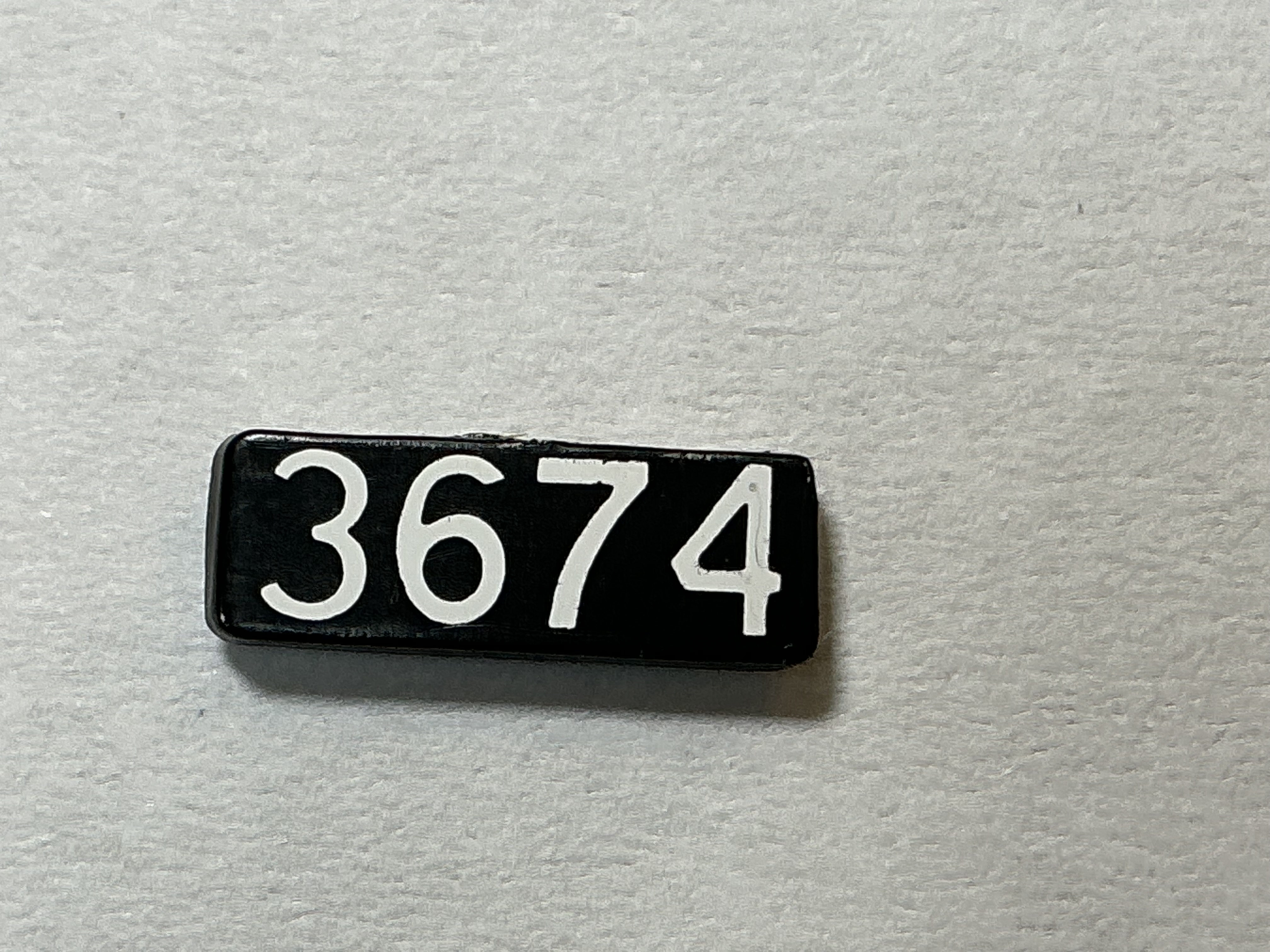 NUMBER BOARD / RH OR LH / FRONT OR REAR / #3674 / PREMIER GP-40