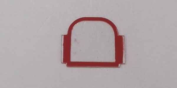 WINDOW / CAB / W/RED TRIM / ARCHED TOP / LH & RH / PREMIER K-4s 4-6-2