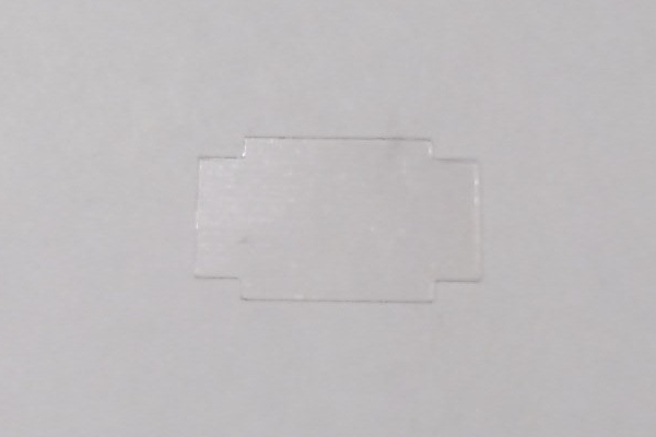 WINDOW / CLEAR / 15mm W x 25mm L / RAILKING OPERATING GAS STATION