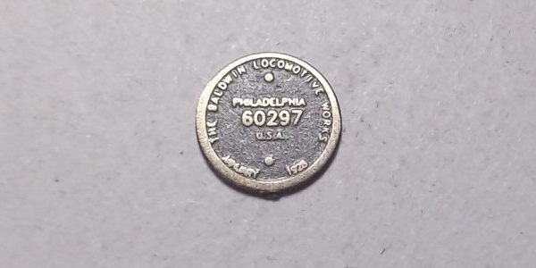 BUILDER PLATE / PHILADELPHIA 60297 / PREMIER BLUE COMET 4-6-2