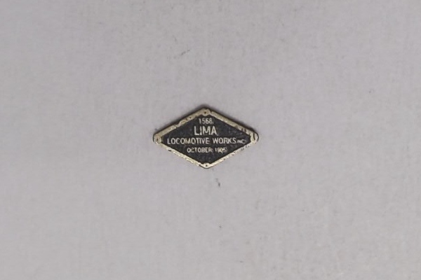 BUILDER PLATE / LIMA / DIAMOND SHAPE / PREMIER 4-TRUCK SHAY