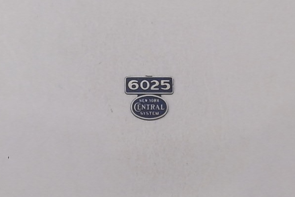 NAME PLATE / BOILER FRONT / NYC #6025 / PREMIER NIAGARA 4-8-4