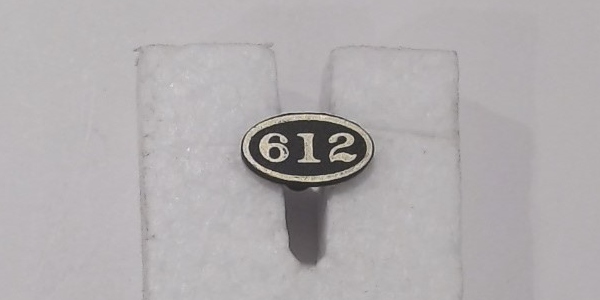 NUMBER PLATE / BOILER FRONT / #812 / PREMIER GREENBRIER 4-8-4