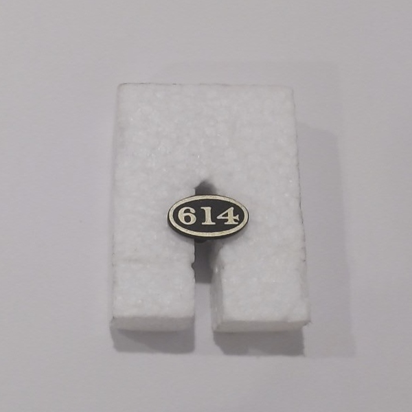 NUMBER PLATE / BOILER FRONT / #614 / PREMIER GREENBRIER 4-8-4