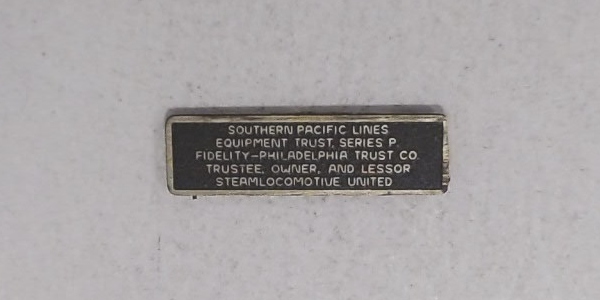 TRUST PLATE / SOUTHERN PACIFIC LINES / PREMIER GS-4 4-8-4