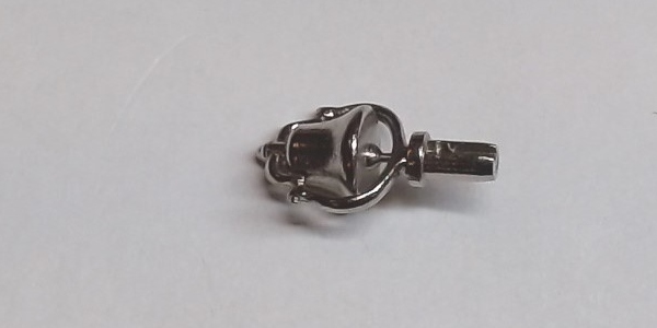 BELL & BRACKET / NICKEL / POST MOUNT / NEW VERSION / RAILKING STEAM & DIESEL LOCOMOTIVES