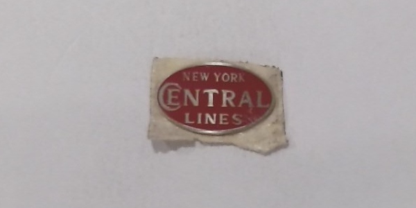 NAME PLATE / NEW YORK CENTRAL / CURVED / RAILKING COMMODORE VANDERBILT 4-6-4