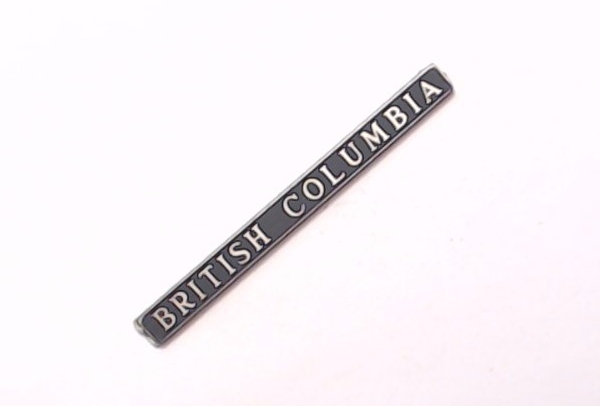 NAME PLATE / BRITISH COLUMBIA / BLACK & GOLD / RAILKING ROYAL HUDSON 4-6-4