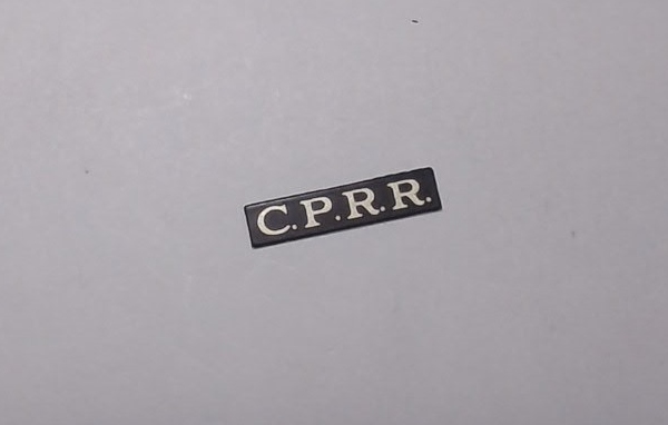 NUMBER PLATE / C.P.R.R. / RECTANGLE / FRONT / RAILKING GENERAL 4-4-0