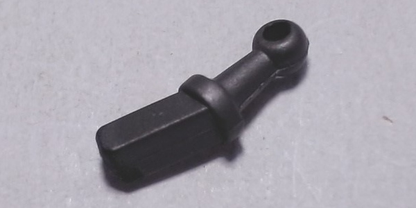 STANCHION / HANDRAIL / PLASTIC / GRAY / SLANTED / 3.1mm x 2.4mm MOUNTING STUD / 6.9mm L (FROM BOILER) / RAILKING ONE GAUGE BIG BOY