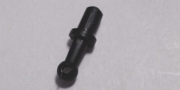 STANCHION / HANDRAIL / PLASTIC / BLACK / 3mm MOUNTING STUD / 6.9mm L (FROM BOILER) / 13.2mm L OVERALL / RAILKING ONE GAUGE CHALLENGER 4-6-6-4