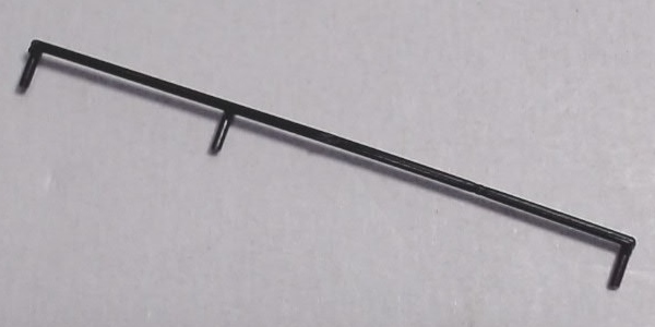 HANDRAIL / LH / FITS OVER CAB WINDOW / BLACK / HO SCALE TRIPLEX 2-8-8-8-2