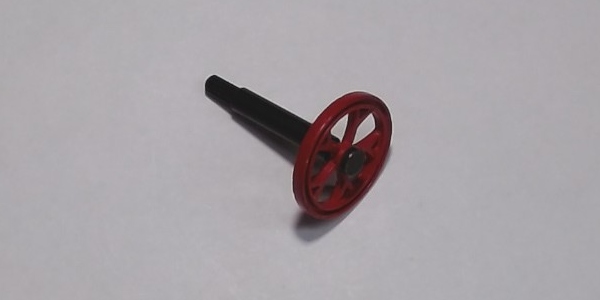 ASH PAN HAND WHEEL / RED / W/SHAFT / RAILKING ONE GAUGE CHALLENGER 4-6-6-4 AND BIG BOY