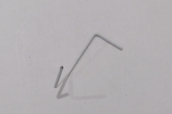 HANDRAIL / LH NOSE / 25mm L / WHITE / PREMIER SD80MAC